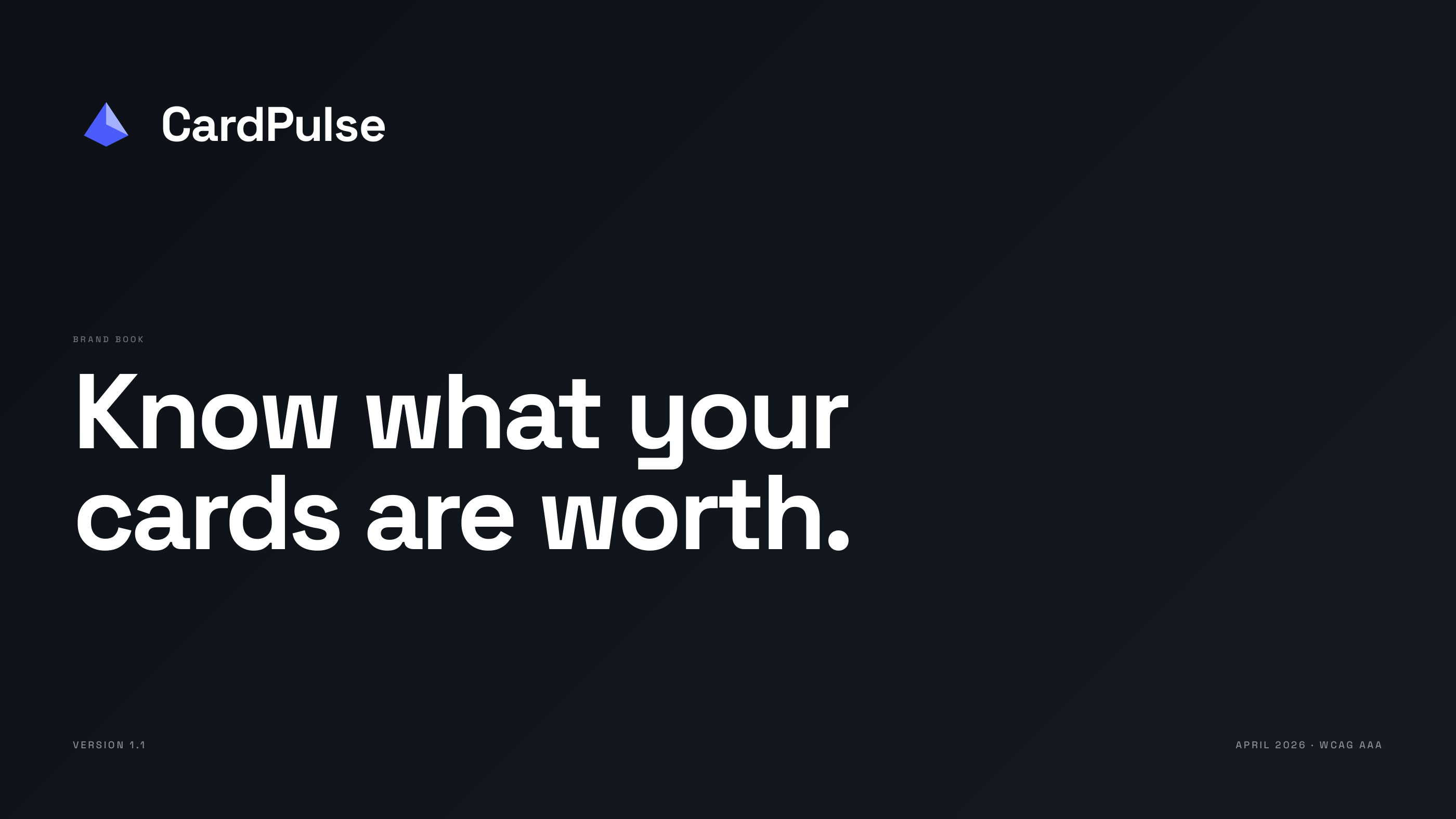 The brand book cover: know what your cards are worth