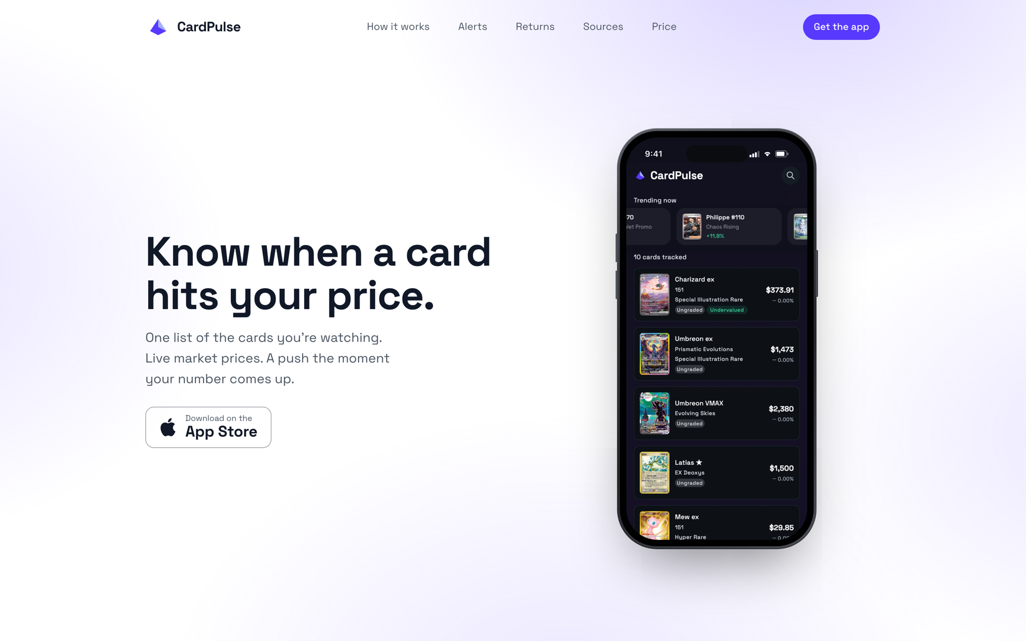 getcardpulse.app: know when a card hits your price